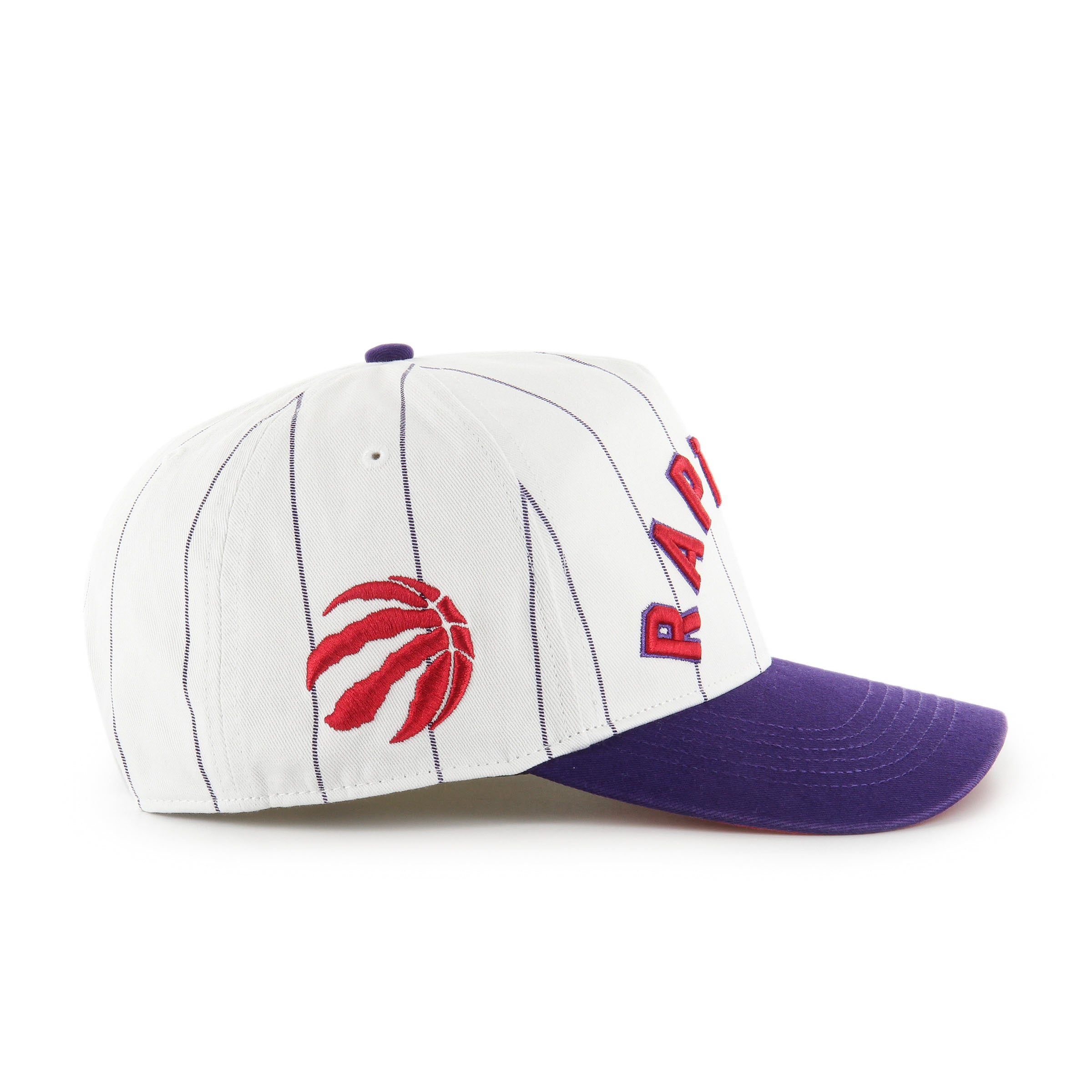 Toronto Raptors NBA 47 Brand Casquette réglable à double en-tête pour homme avec attelage à fines rayures