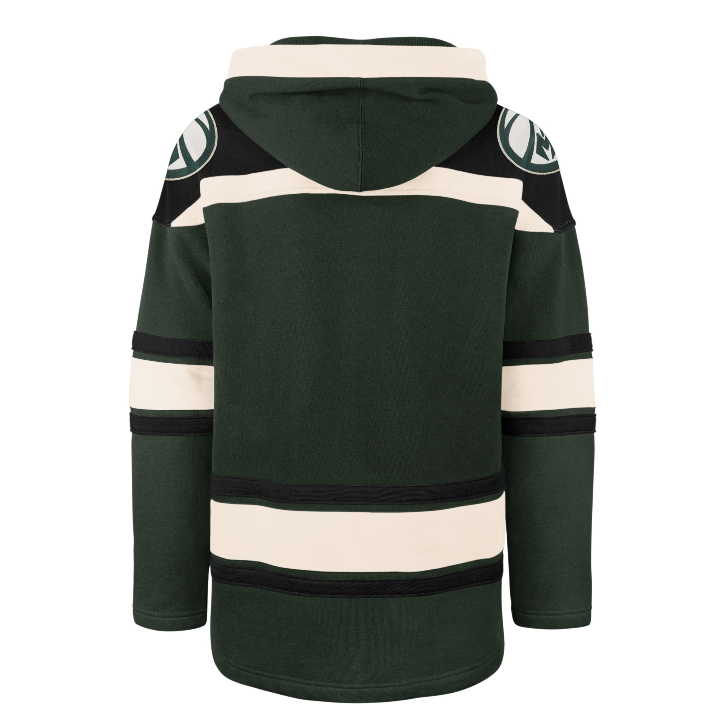 Milwaukee Bucks NBA 47 Brand Sweat à capuche épais vert foncé en dentelle pour hommes