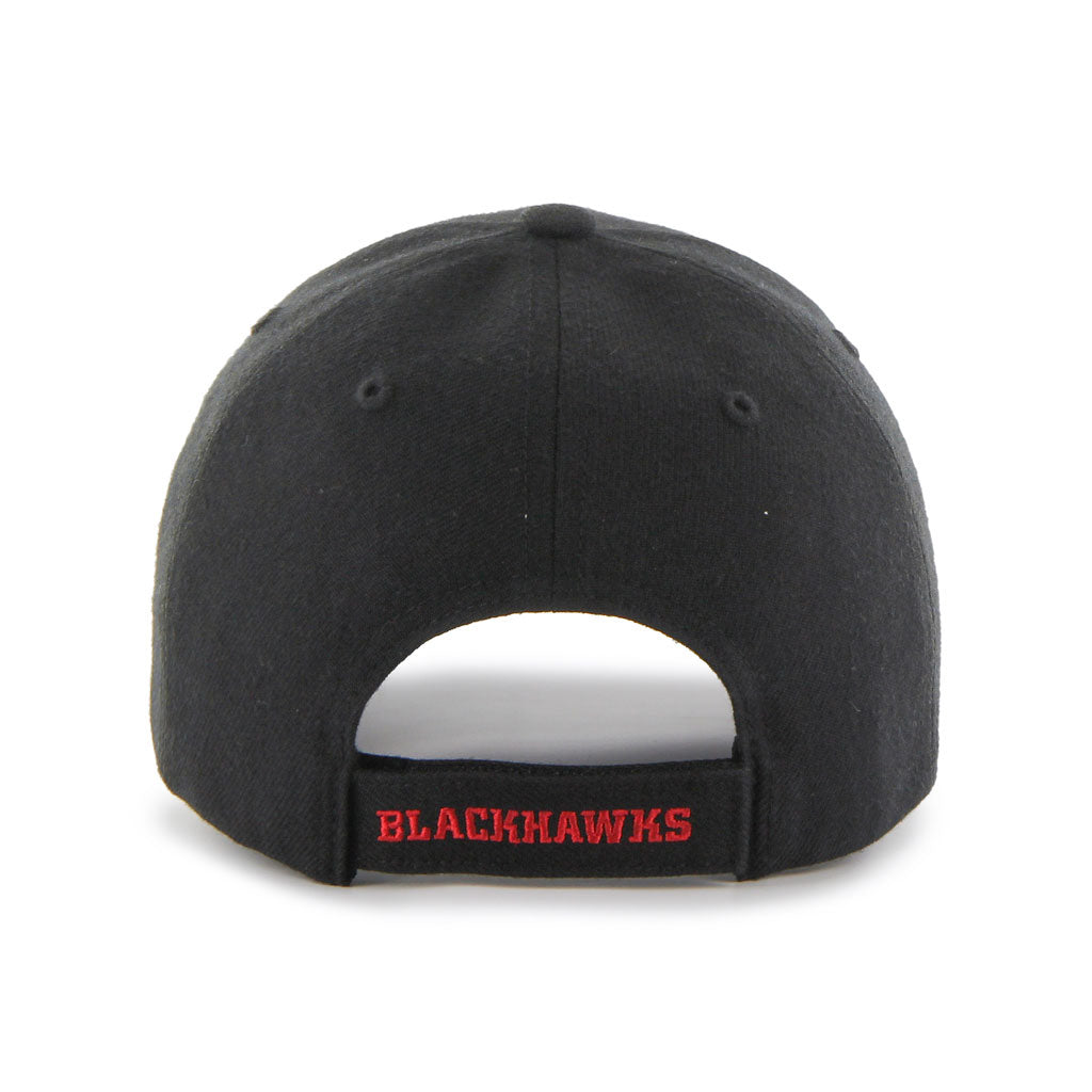 Casquette réglable noire MVP des Blackhawks de Chicago NHL 47 Brand pour hommes