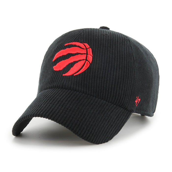 Toronto Raptors NBA 47 Brand Men's Black Thick Cord Clean Up Adjustable Hat