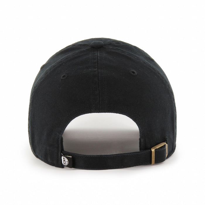 Brooklyn Nets NBA 47 Brand Men's Black Alternate Clean Up Adjustable Hat