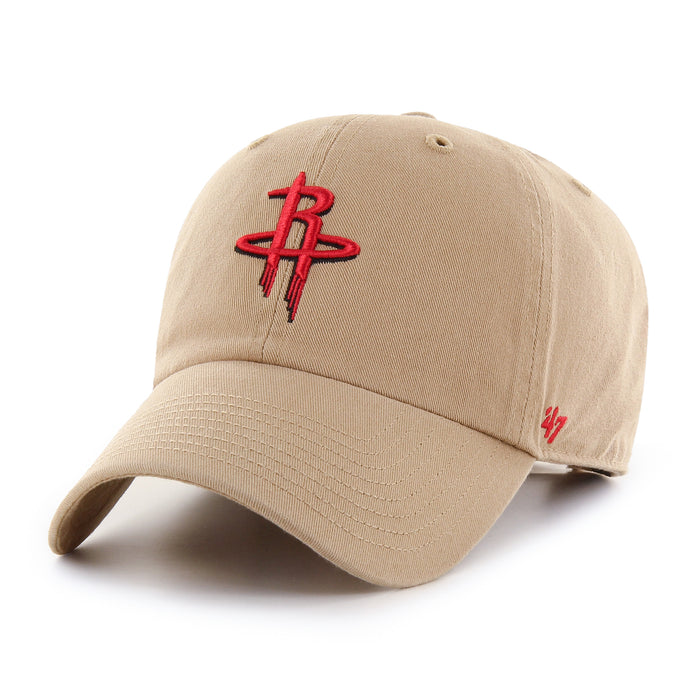 Houston Rockets NBA 47 Brand Men's Beige Clean Up Adjustable Hat