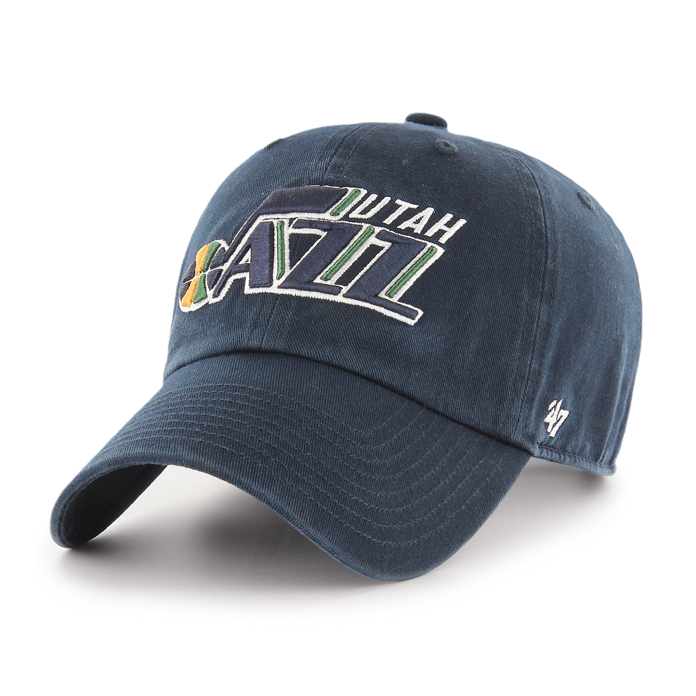 Utah Jazz NBA 47 Brand Casquette ajustable bleu marine Clean Up pour hommes