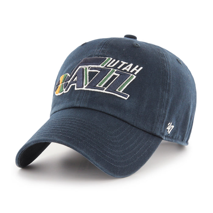 Utah Jazz NBA 47 Brand Men's Navy Clean Up Adjustable Hat