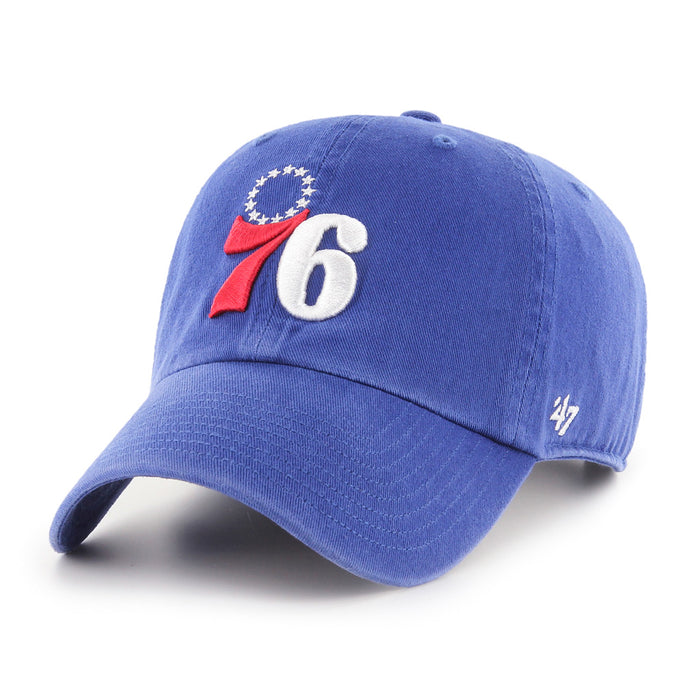 Philadelphia 76ers NBA 47 Brand Men's Royal Alternate Clean Up Adjustable Hat