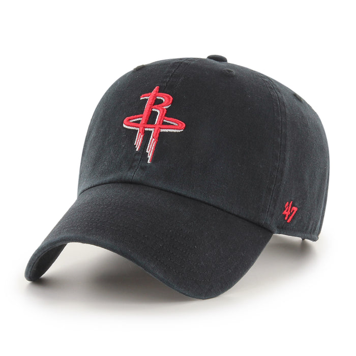 Houston Rockets NBA 47 Brand Men's Black Alternate Clean Up Adjustable Hat