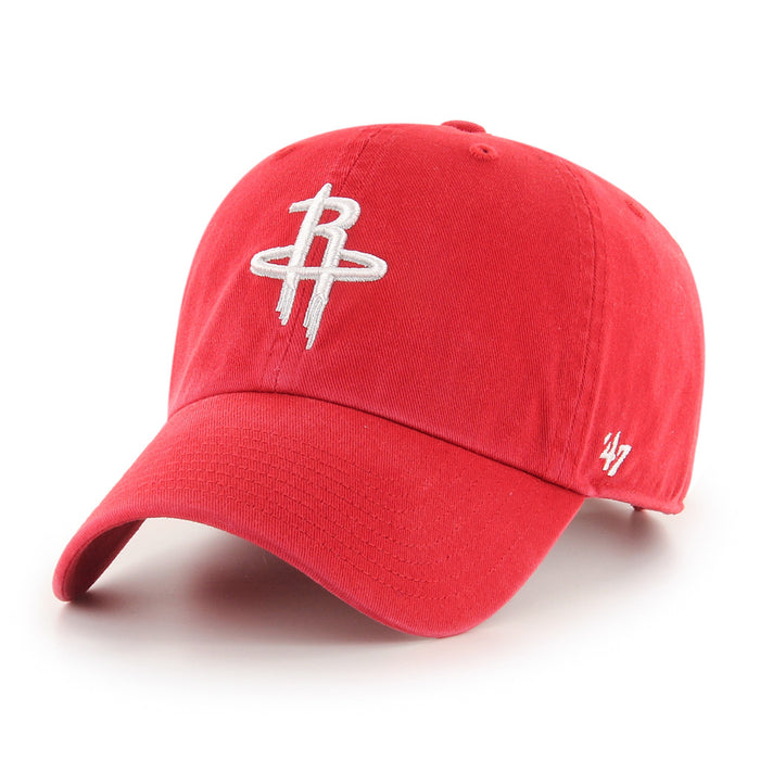 Houston Rockets NBA 47 Brand Men's Red Clean Up Adjustable Hat