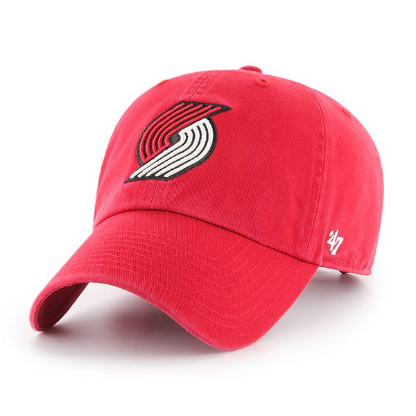 Portland Trail Blazers NBA 47 Brand Men's Red Clean Up Adjustable Hat