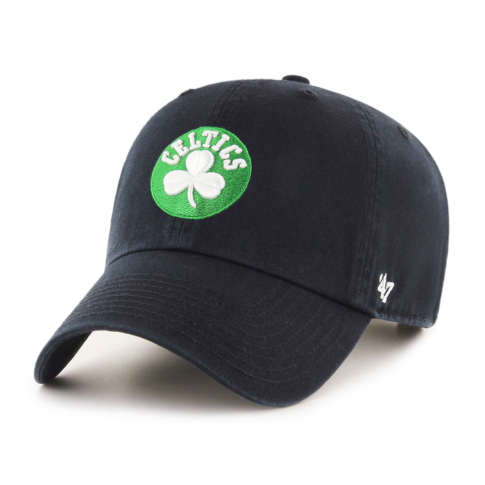 Boston Celtics NBA 47 Brand Men's Black Clean Up Alternate Adjustable Hat