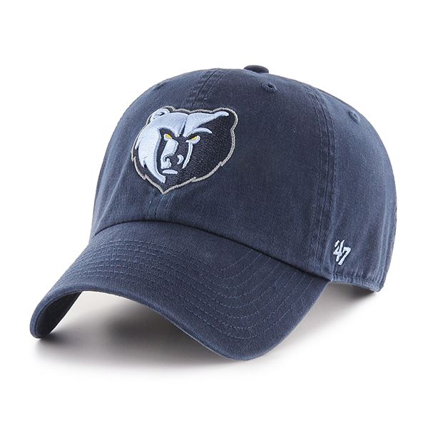 Memphis Grizzlies NBA 47 Brand Men's Navy Clean Up Adjustable Hat
