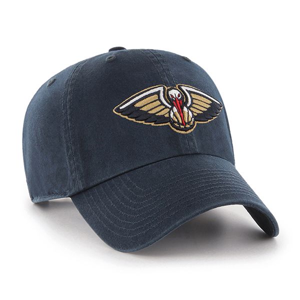 New Orleans Pelicans NBA 47 Brand Men's Black Clean Up Adjustable Hat