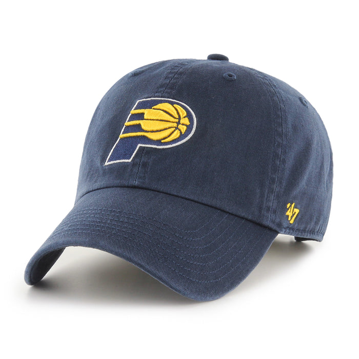 Indiana Pacers NBA 47 Brand Men's Navy Clean Up Adjustable Hat