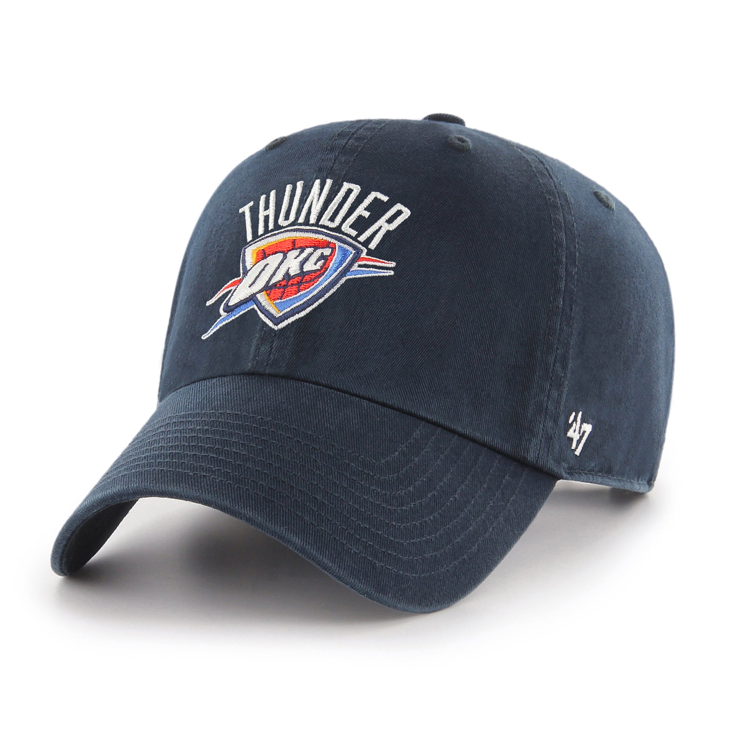 Oklahoma City Thunder NBA 47 Brand Casquette ajustable bleu marine Clean Up pour hommes