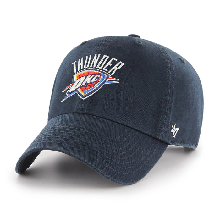 Oklahoma City Thunder NBA 47 Brand Men's Navy Clean Up Adjustable Hat
