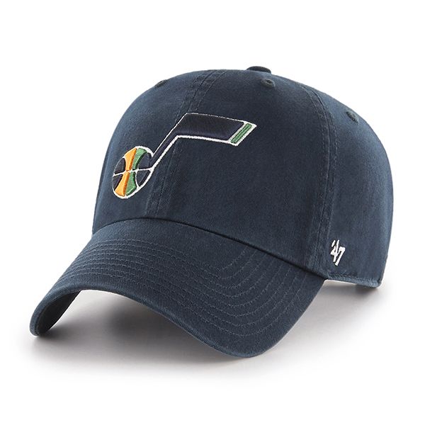 Utah Jazz NBA 47 Brand Casquette ajustable bleu marine Clean Up pour hommes