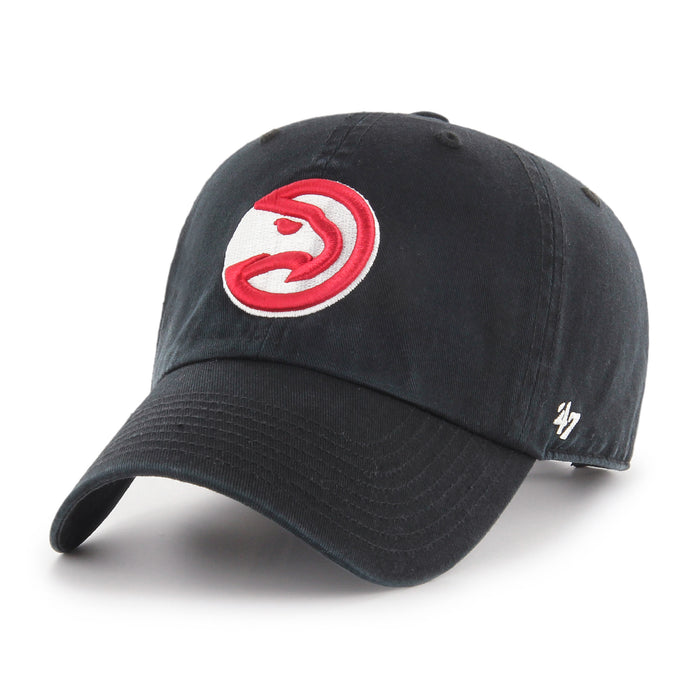 Atlanta Hawks NBA 47 Brand Men's Black Clean Up Adjustable Hat