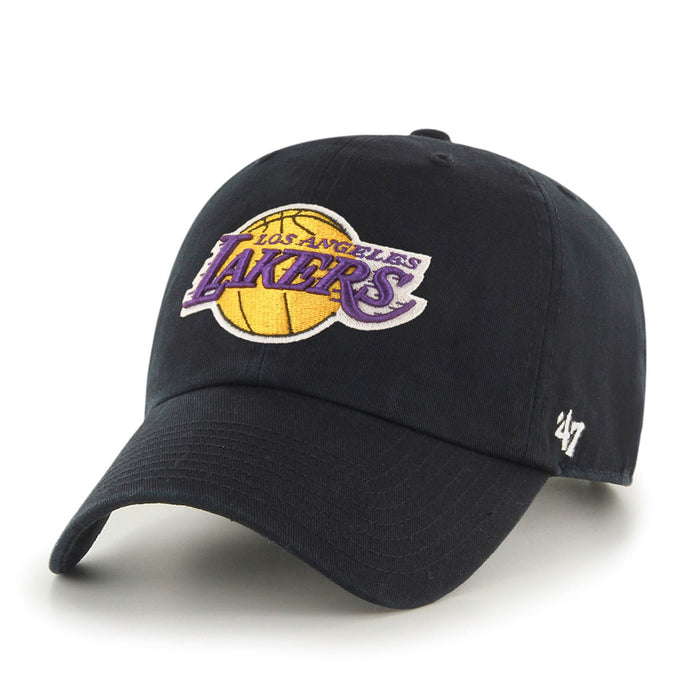 Los Angeles Lakers NBA 47 Brand Men's Black Clean Up Adjustable Hat