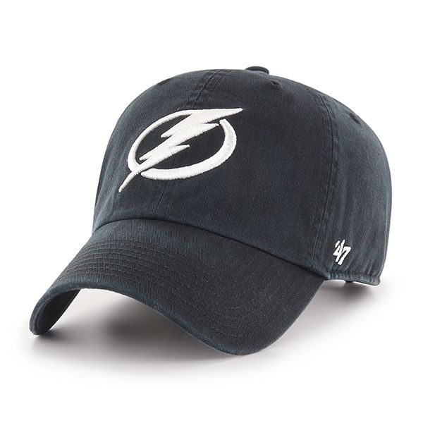 Tampa Bay Lightning NHL 47 Brand Casquette réglable noire Clean Up pour hommes