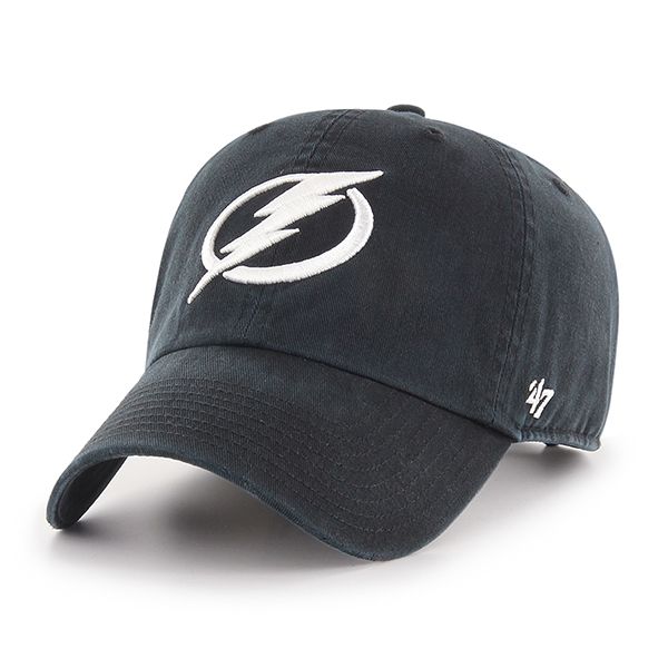 Tampa Bay Lightning NHL 47 Brand Men's Black Clean Up Adjustable Hat