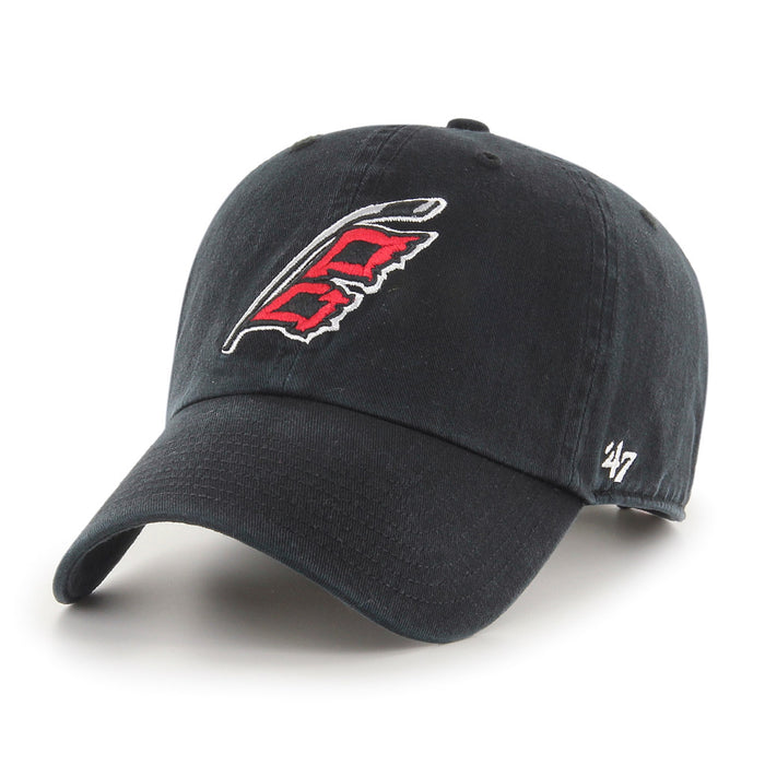 Carolina Hurricanes NHL 47 Brand Men's Black Alternate Logo Clean Up Adjustable Hat