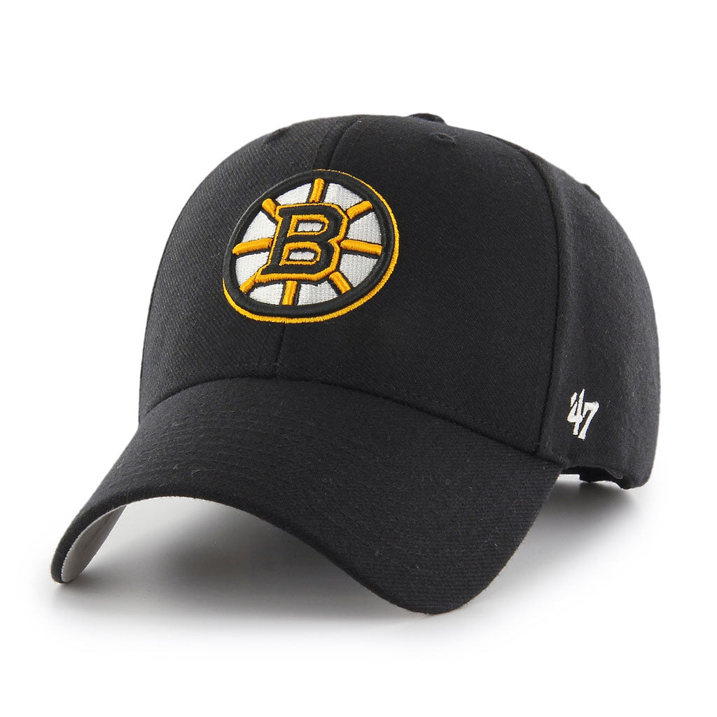 Casquette réglable noire MVP des Bruins de Boston NHL 47 Brand pour hommes