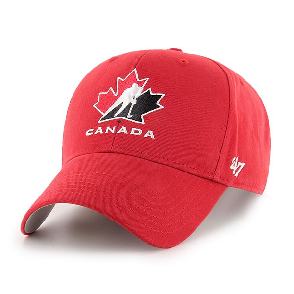 Casquette réglable MVP rouge de marque Hockey Canada IIHF 47 pour tout-petits