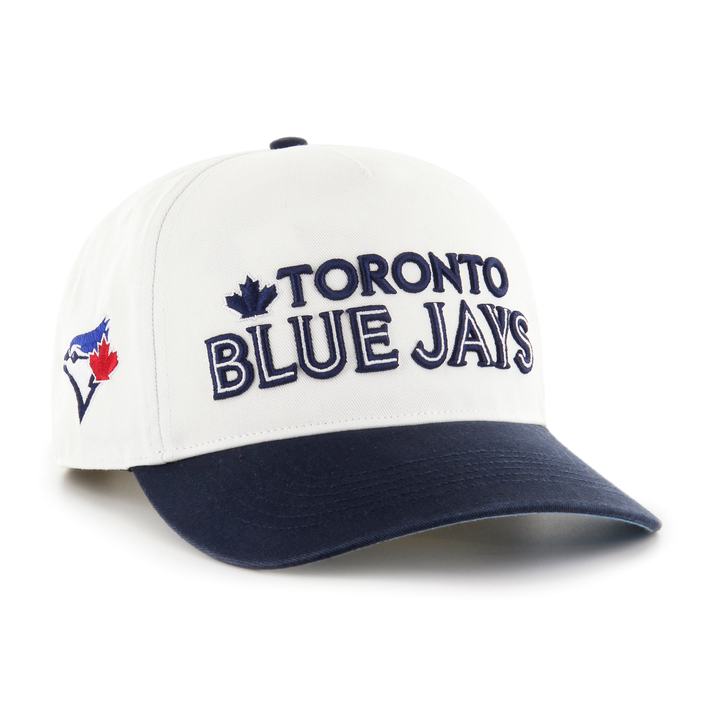 Casquette à visière à pression double pour homme de la marque MLB 47 des Blue Jays de Toronto