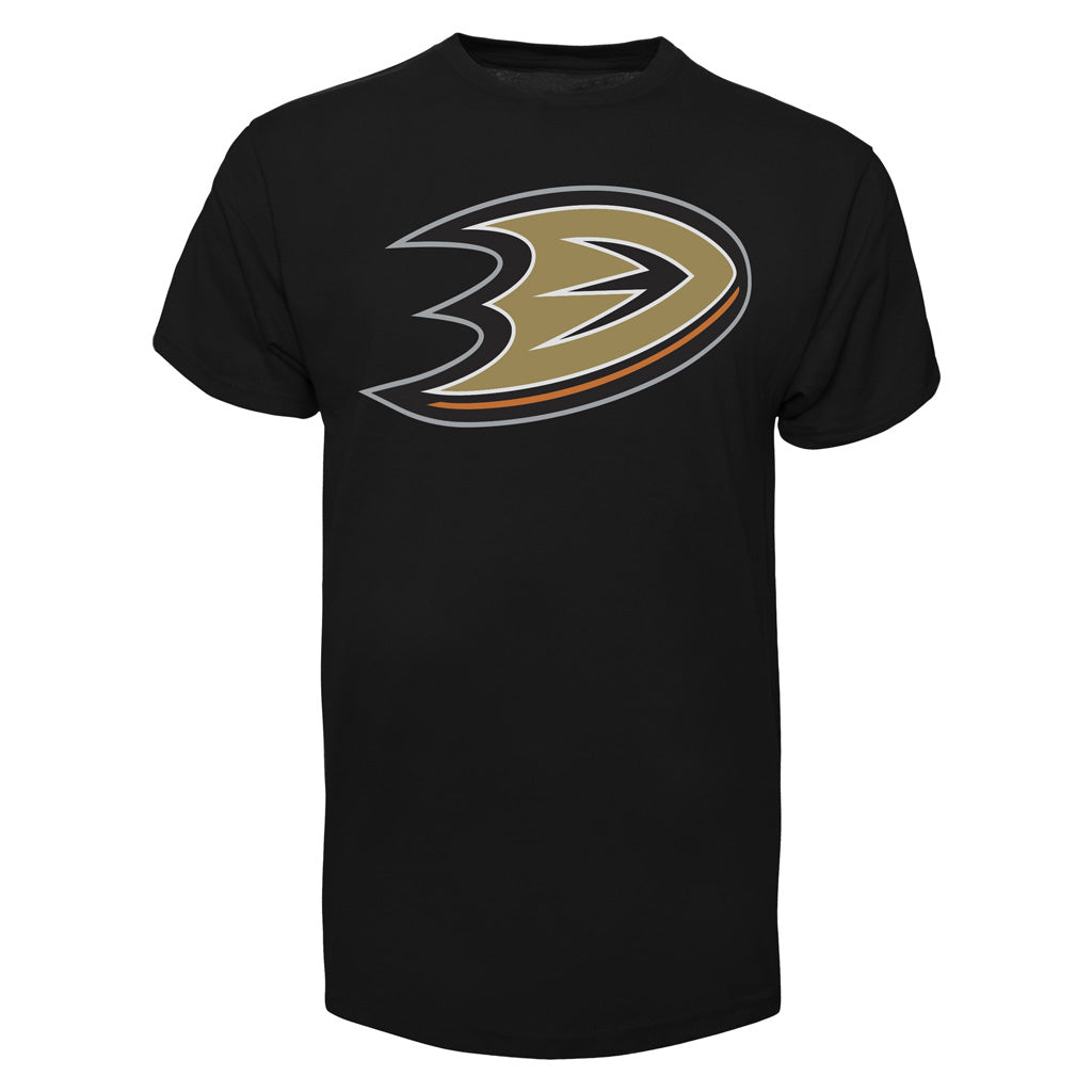 T-shirt de fan noir avec impression de la marque Anaheim Ducks NHL 47 pour hommes