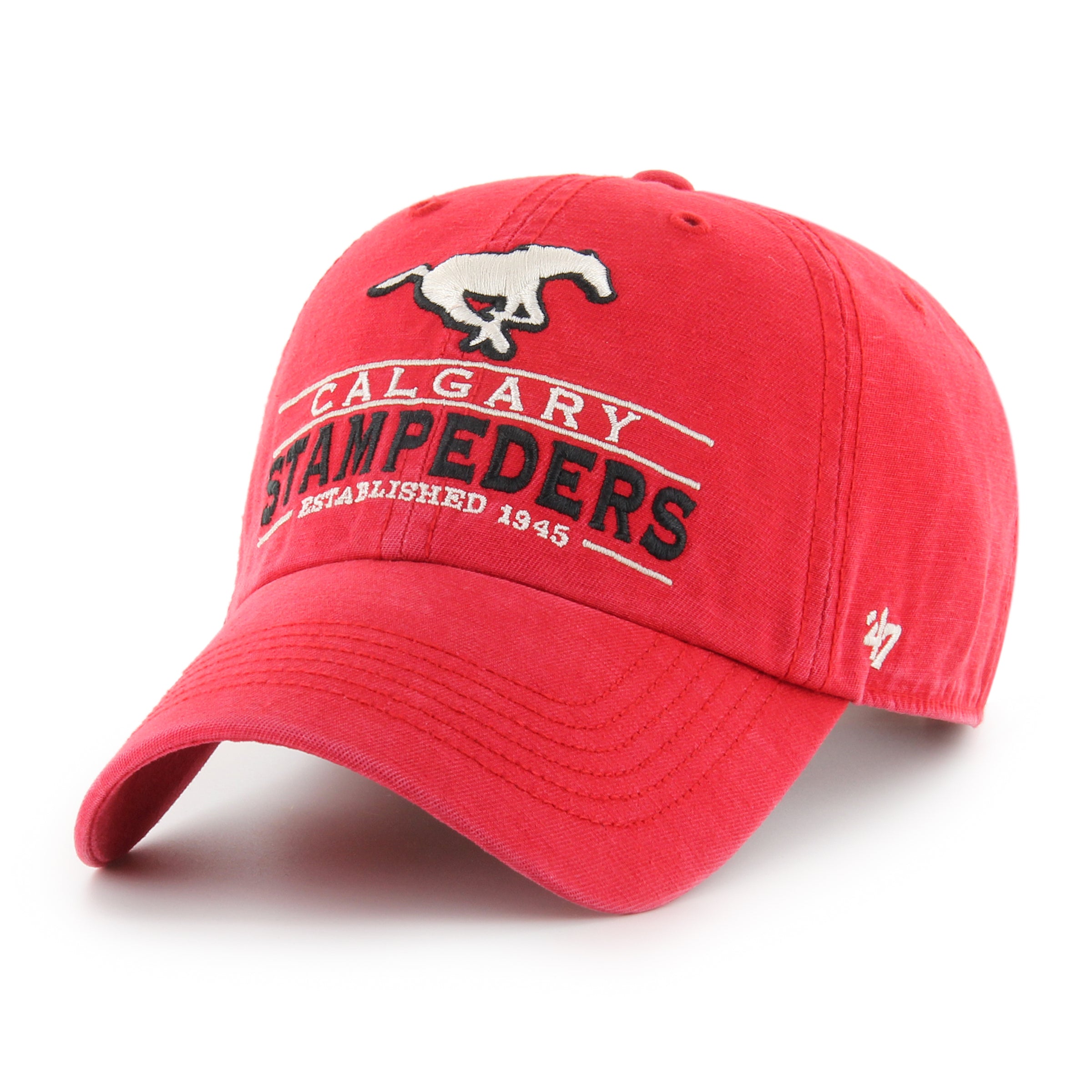 Calgary Stampeders CFL 47 Brand Men's Red Vernon Clean up Adjustable Hat