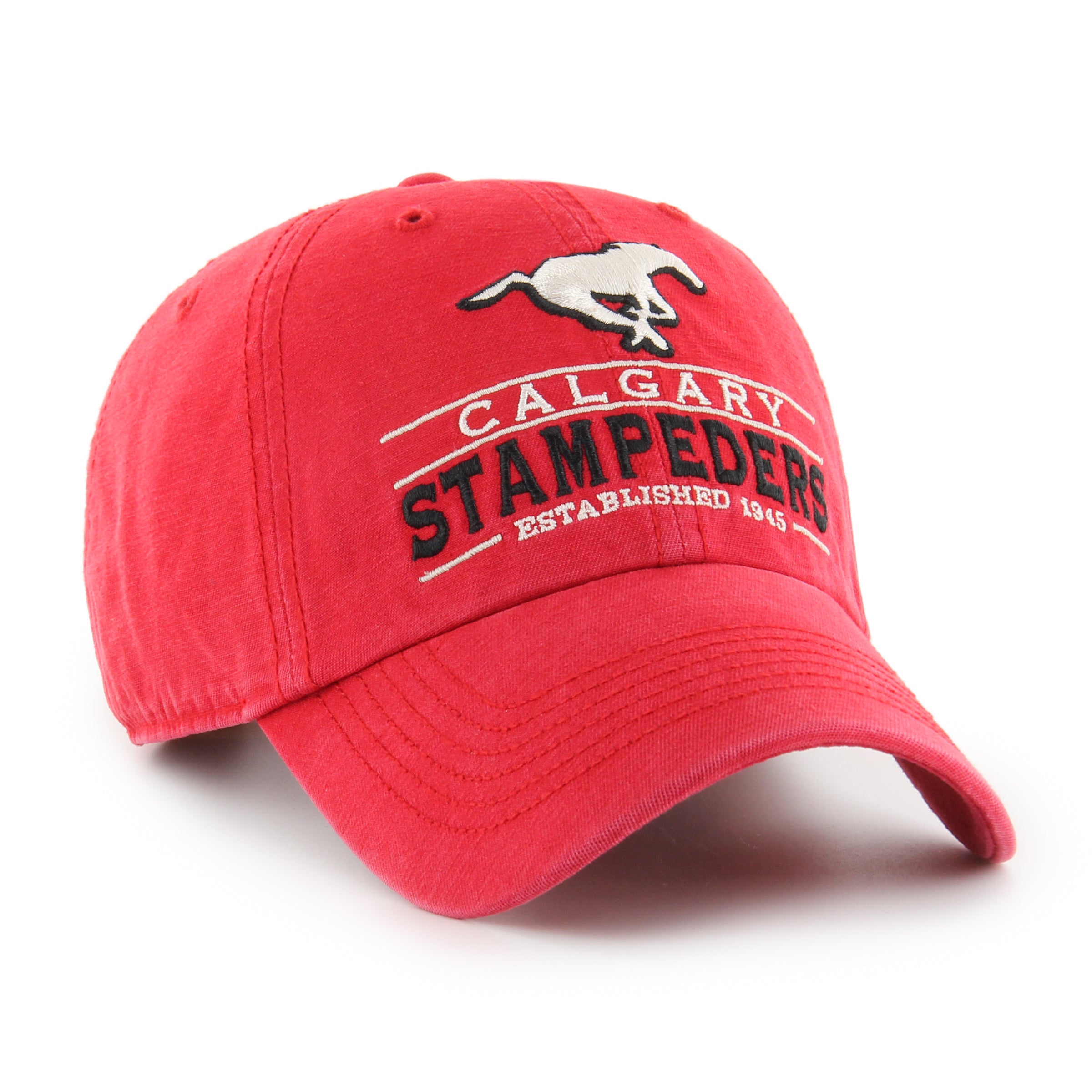 Calgary Stampeders CFL 47 Brand Men's Red Vernon Clean up Adjustable Hat