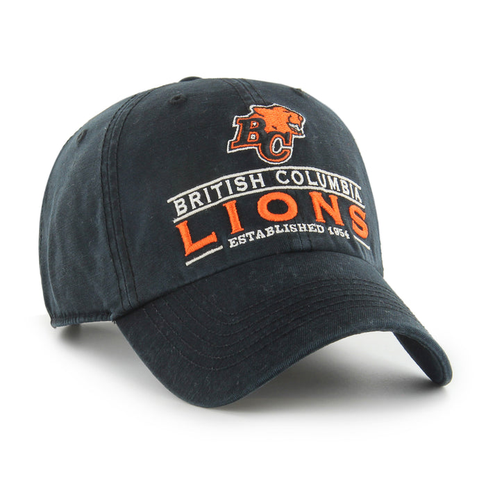 BC Lions CFL 47 Brand Men's Black Vernon Clean up Adjustable Hat