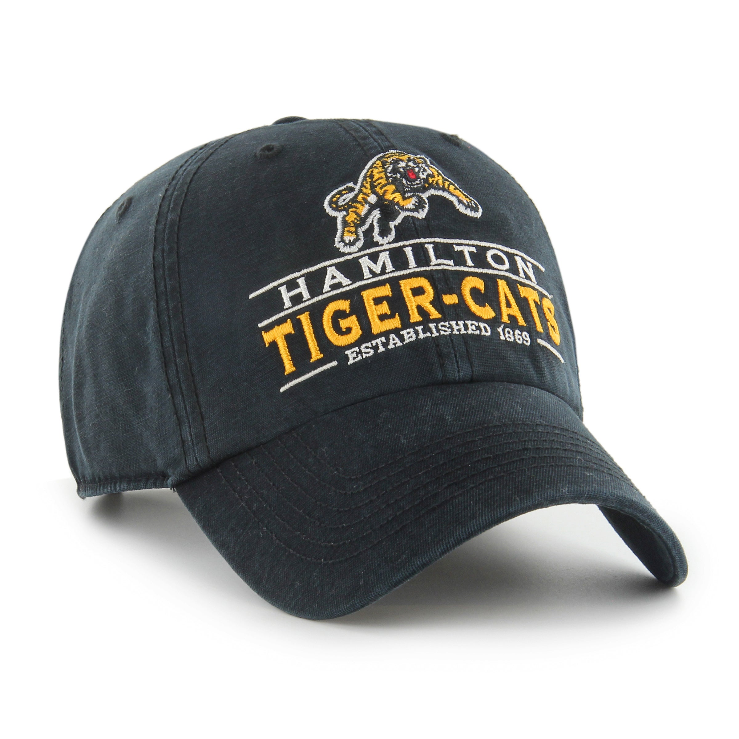 Casquette réglable de nettoyage Vernon noire CFL 47 Brand des Tiger-Cats de Hamilton pour hommes