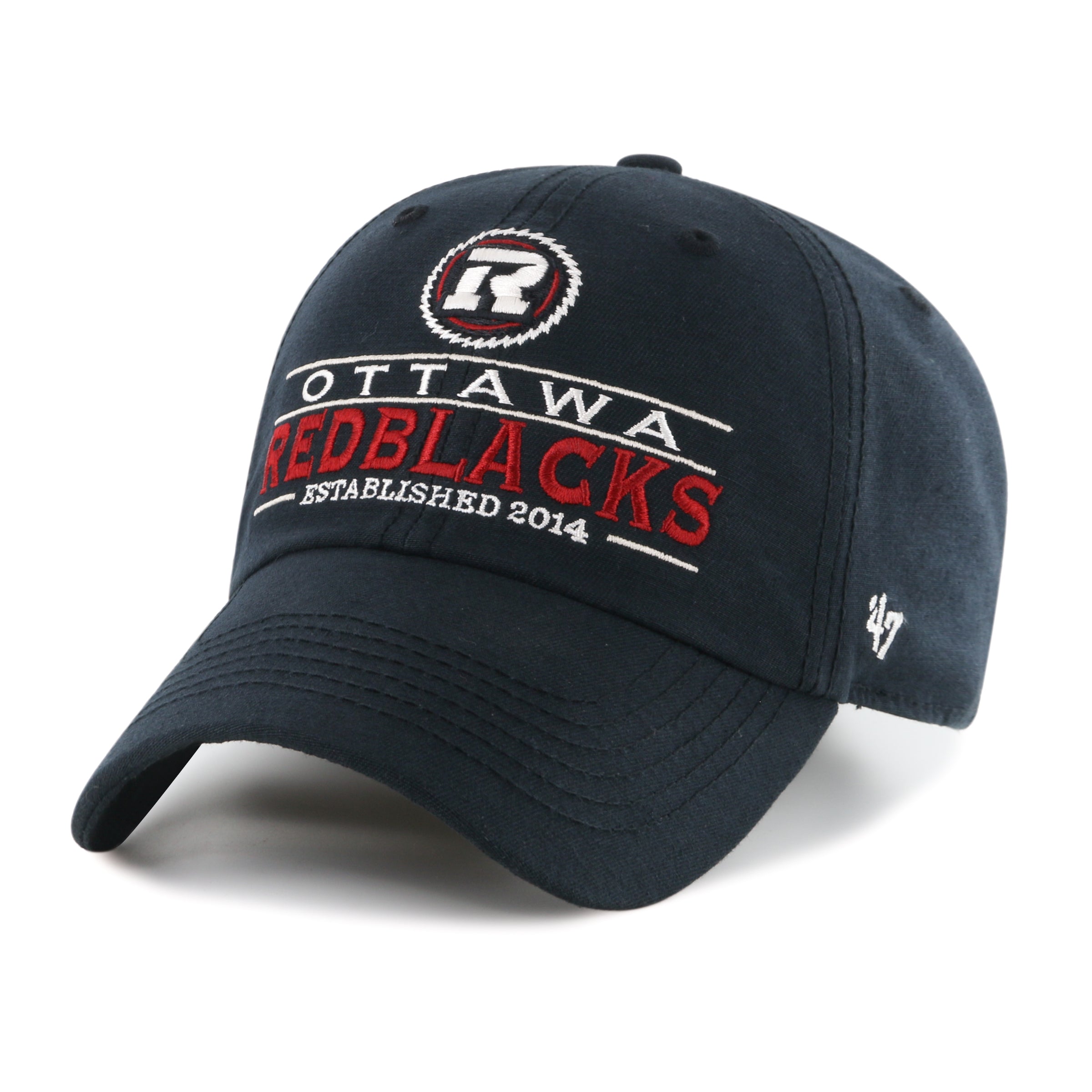 Casquette réglable bleu marine Vernon Clean up CFL 47 Brand des Redblacks d'Ottawa pour hommes