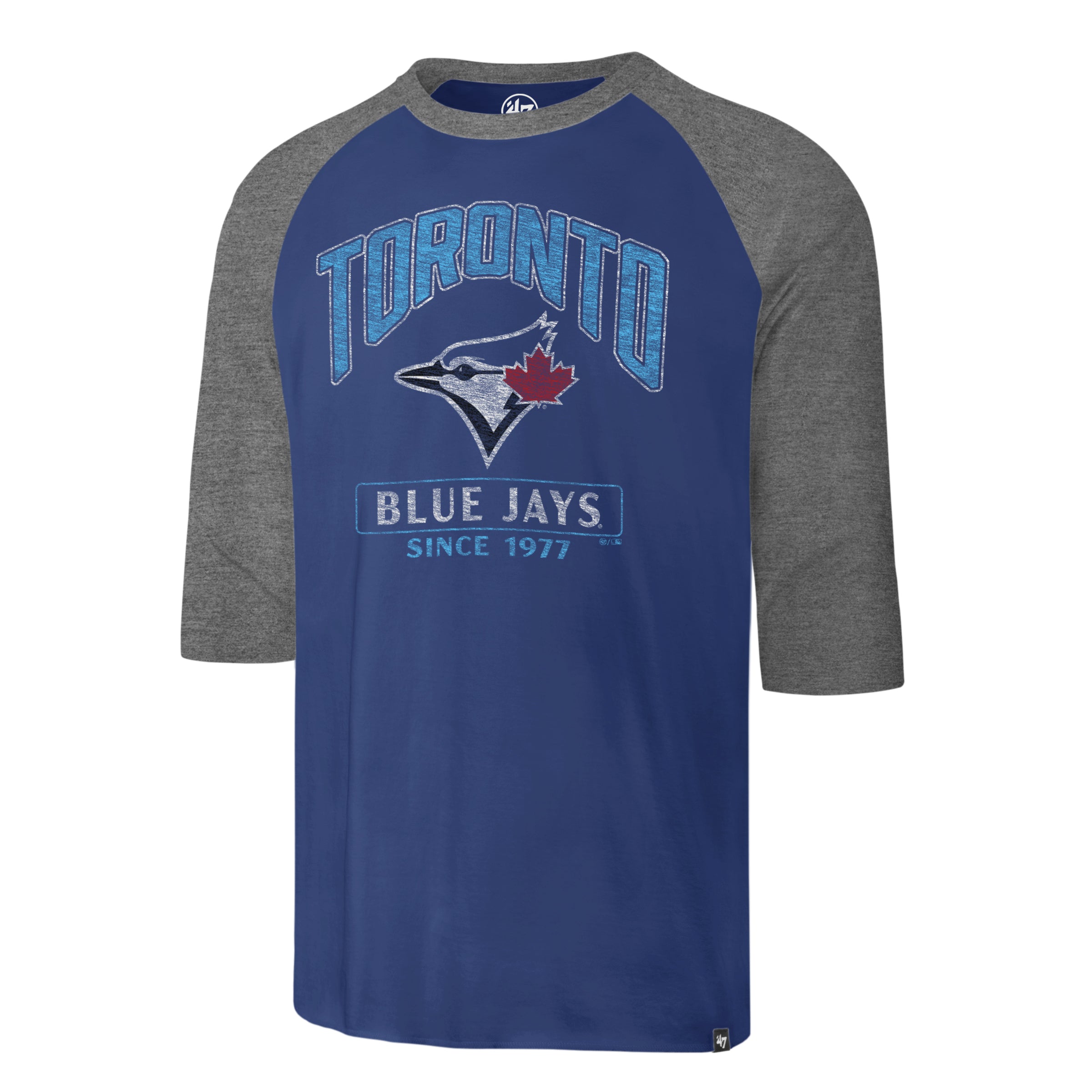 Chemise à manches 3/4 Royal Tracer Franklin Raglan des Blue Jays de Toronto MLB 47 Brand pour hommes