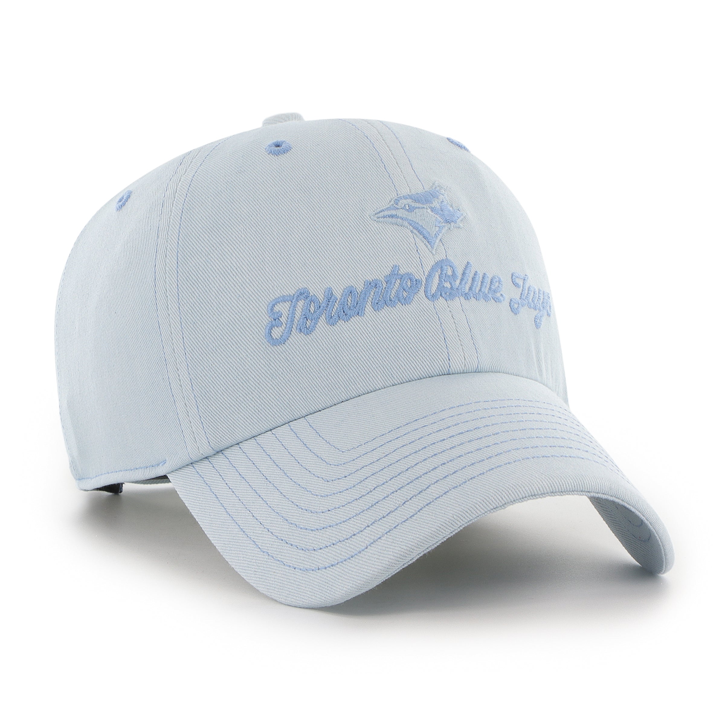 Toronto Blue Jays MLB 47 Brand Blazer bleu Haze Clean Up pour femme - Chapeau réglable