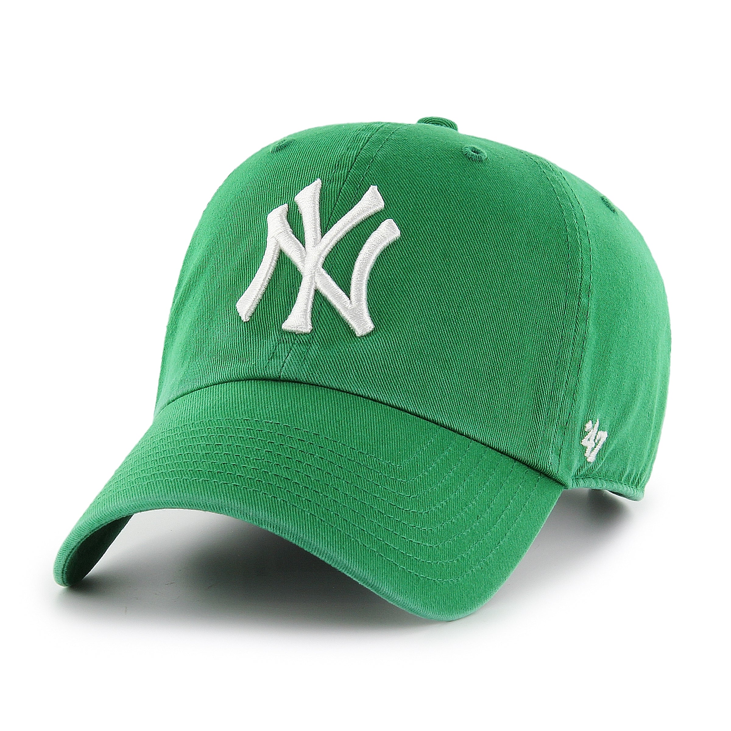 New York Yankees MLB 47 Brand Casquette ajustable Kelly Green Clean Up pour hommes