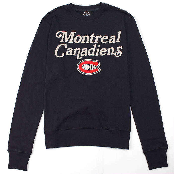 Montreal Canadiens NHL 47 Brand Men's Navy Swank Crew Sweatshirt