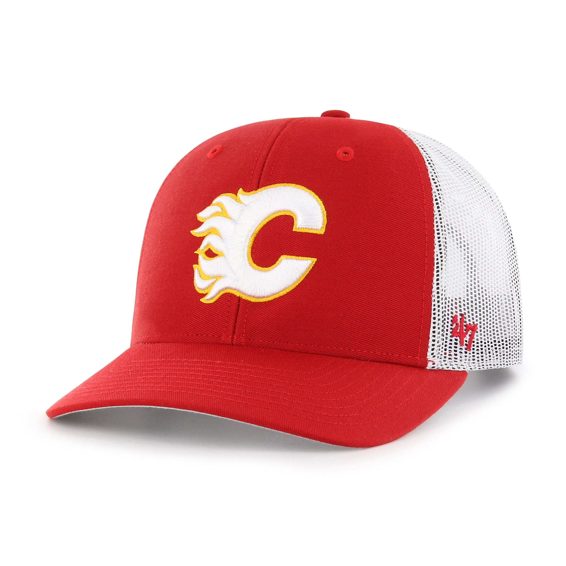 Casquette de camionneur rouge/blanc NHL 47 Brand des Flames de Calgary pour hommes