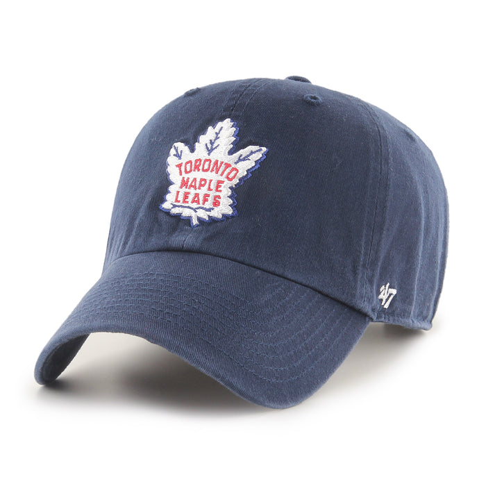 Toronto Maple Leafs NHL 47 Brand Men's Navy 1933 Logo Clean Up Adjustable Hat