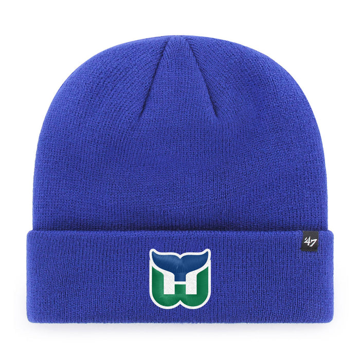 Hartford Whalers NHL 47 Brand Men's Royal Raised Cuff Knit Hat