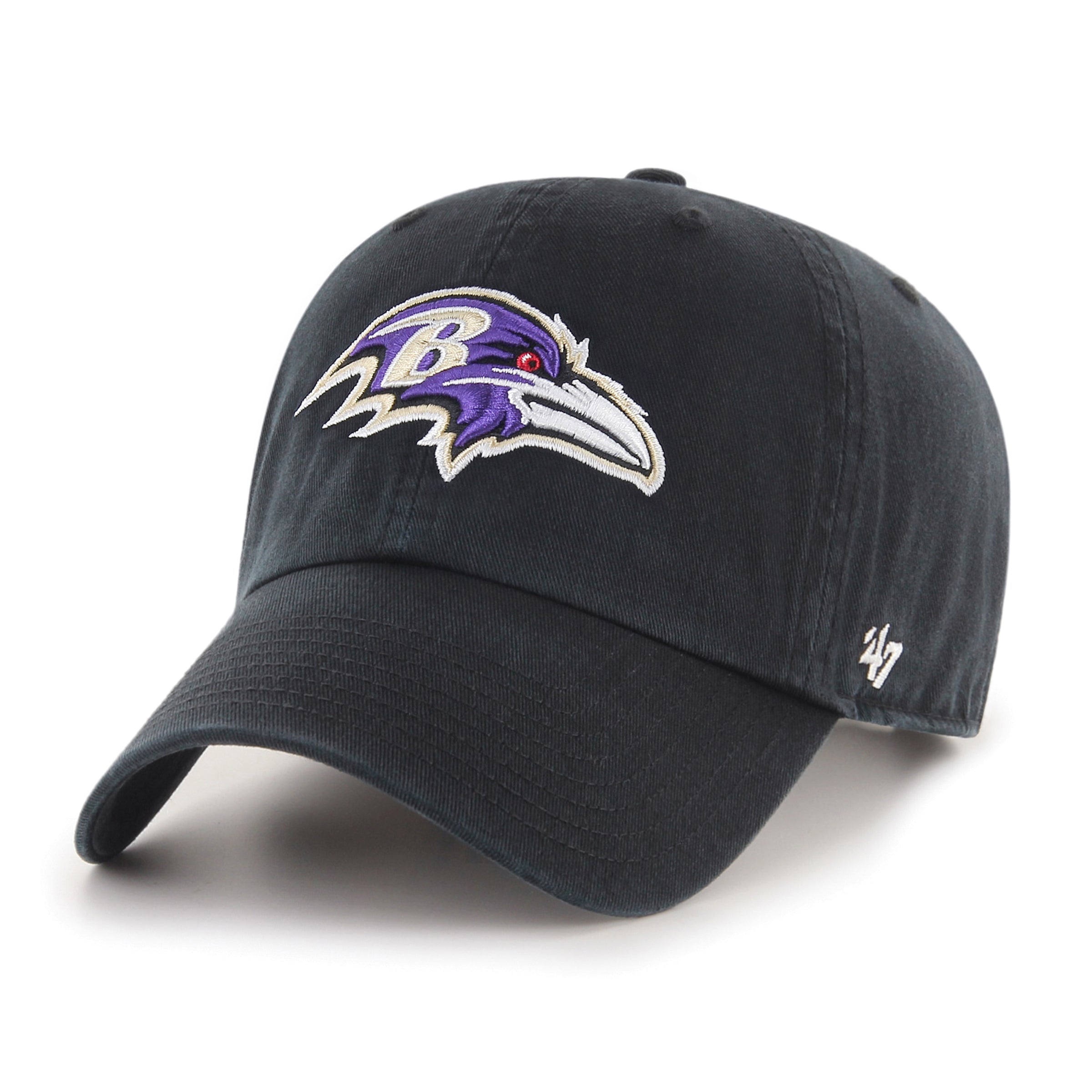 Casquette ajustable noire de nettoyage pour hommes de la marque NFL 47 des Ravens de Baltimore