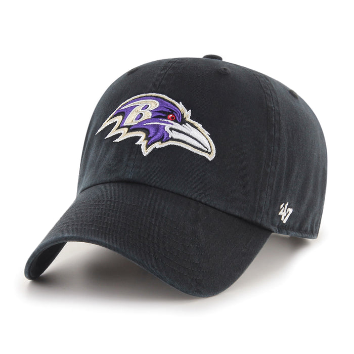 Baltimore Ravens NFL 47 Brand Men's Black Clean up Adjustable Hat