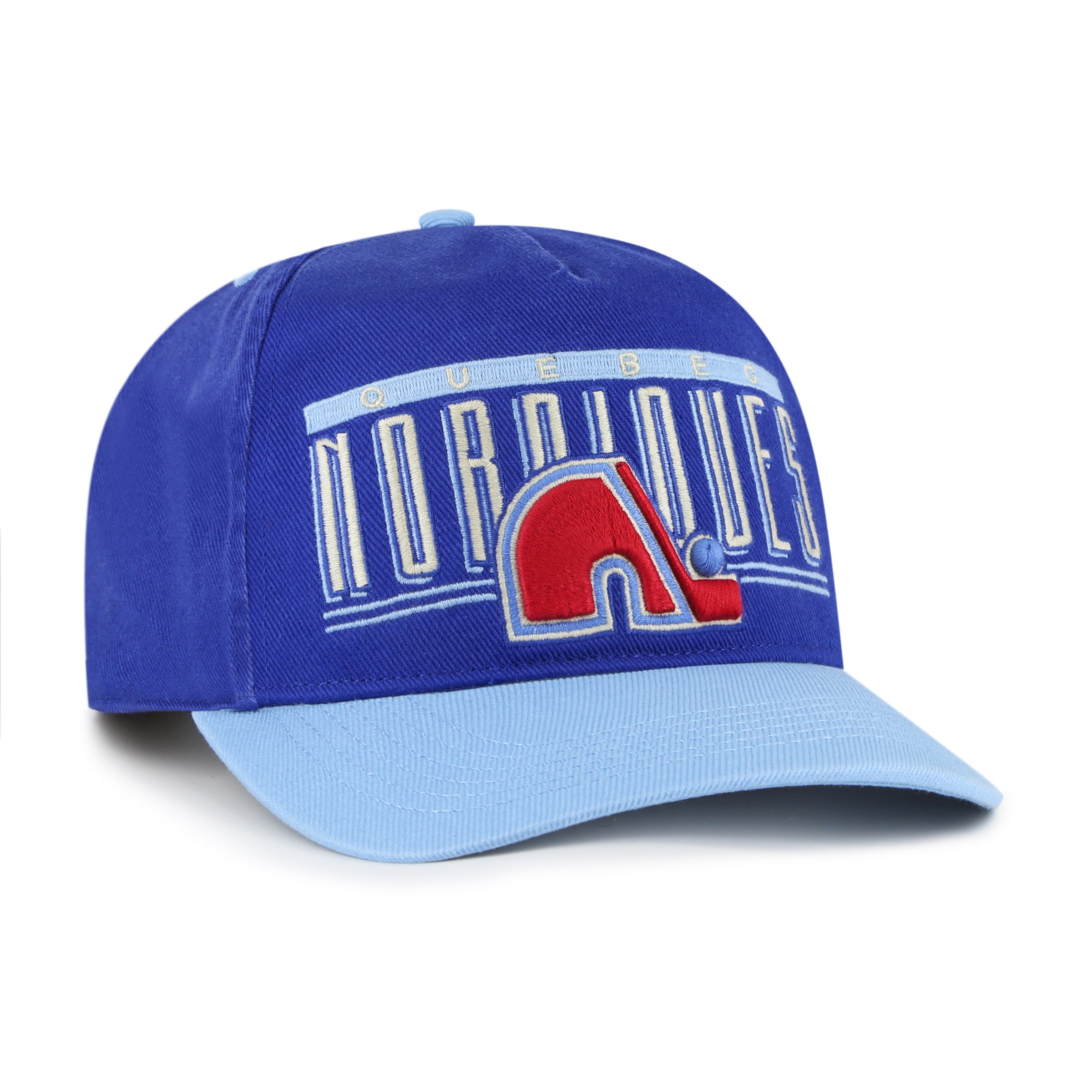 Quebec Nordiques NHL 47 Brand Men's Royal Double Header Baseline Hitch Adjustable Hat