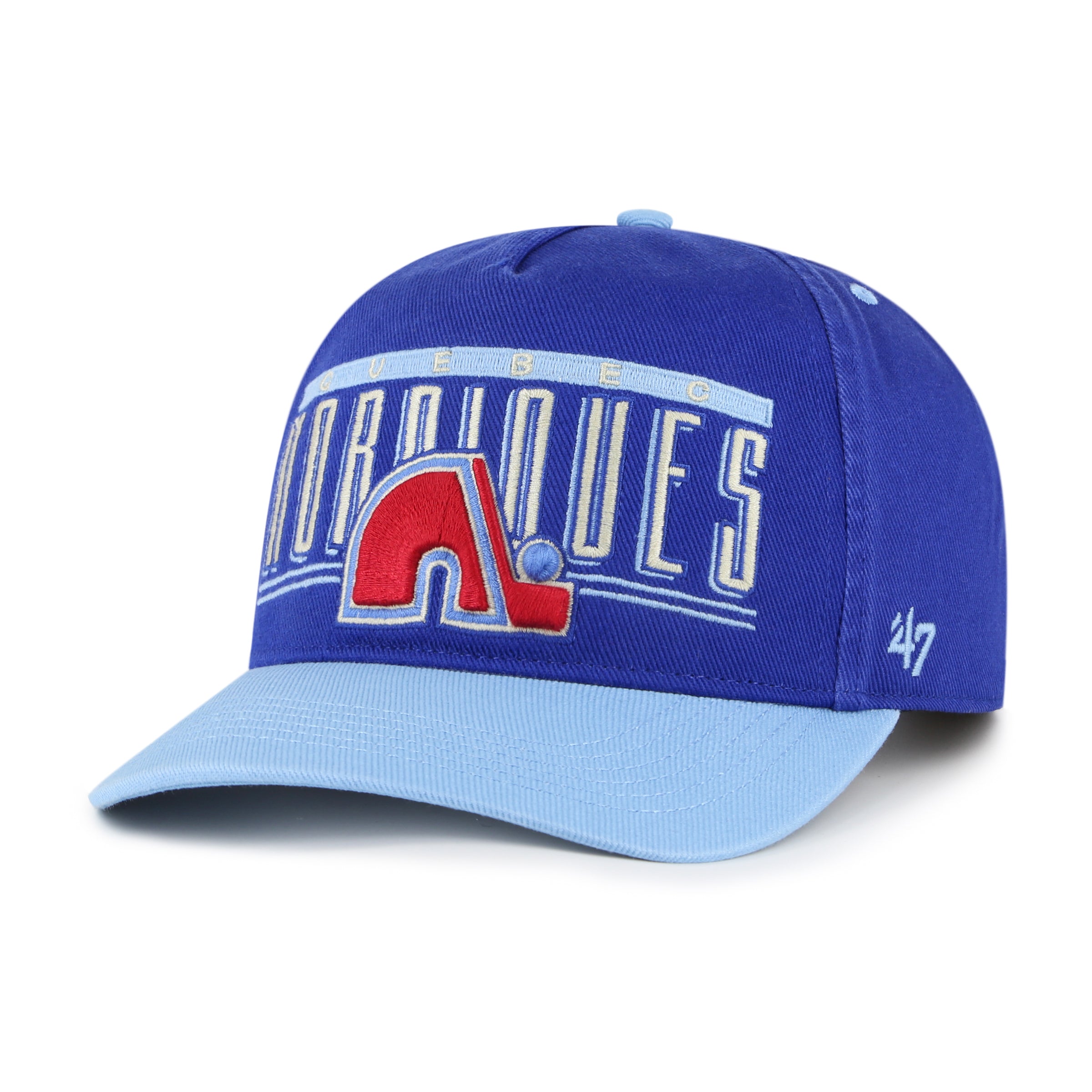 Nordiques de Québec NHL 47 Brand Casquette réglable Royal Double Header Baseline Hitch pour hommes