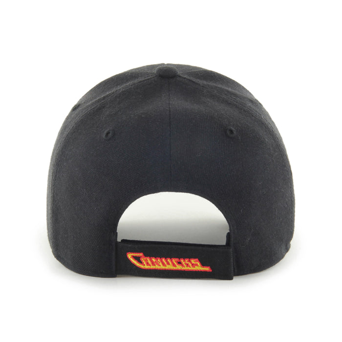 Vancouver Canucks NHL 47 Brand Men's Black MVP Skate Logo Adjustable Hat