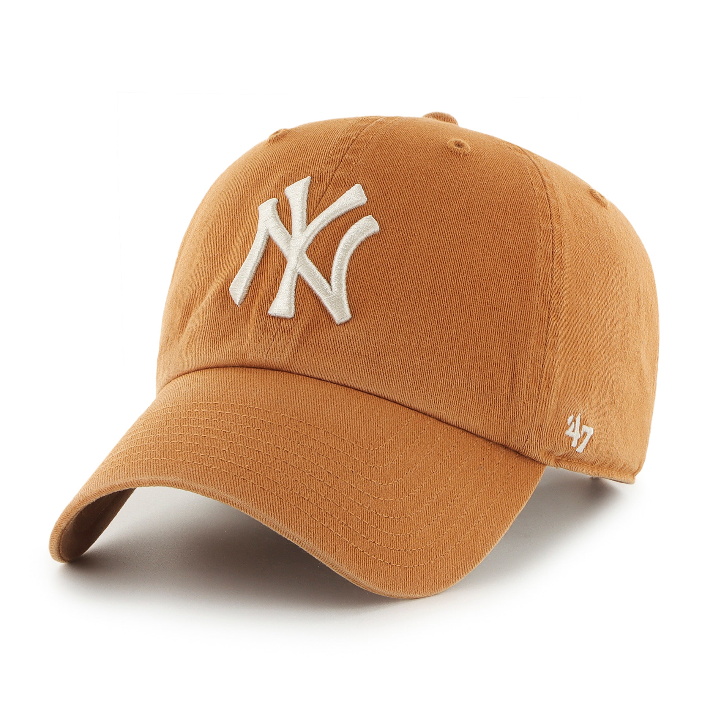 Casquette réglable de nettoyage orange brûlée MLB 47 Brand New York Yankees pour hommes