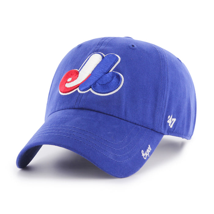 Montreal Expos MLB 47 Brand Women's Royal Miata Clean Up Adjustable Hat