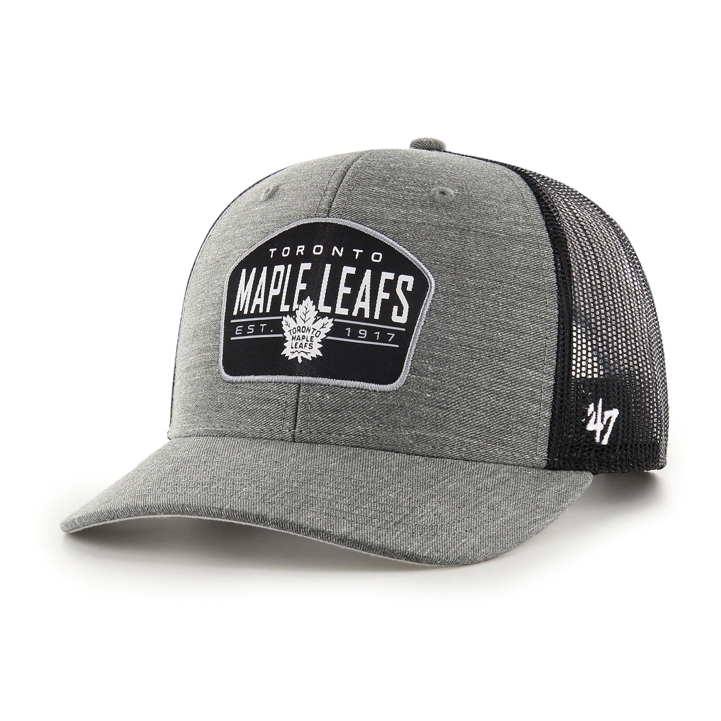 Casquette à visière snapback grise ardoise pour homme des Maple Leafs de Toronto LNH 47 Brand