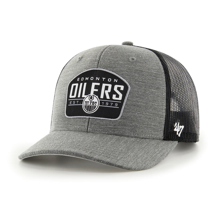 Edmonton Oilers NHL 47 Brand Men's Grey Slate Trucker Snapback