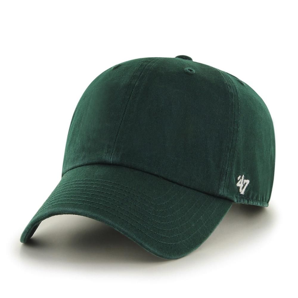 Casquette ajustable pour homme de marque Blank 47, vert foncé, à nettoyer